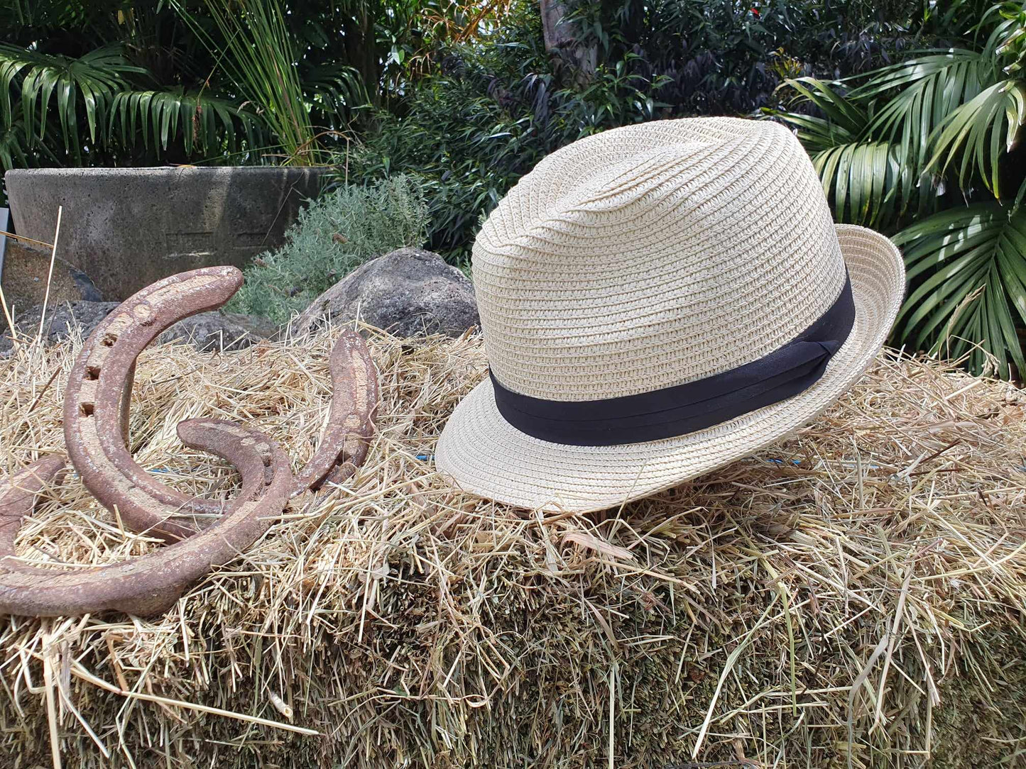 Cream Straw Trilby