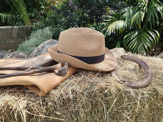 Light Caramel Straw Trilby