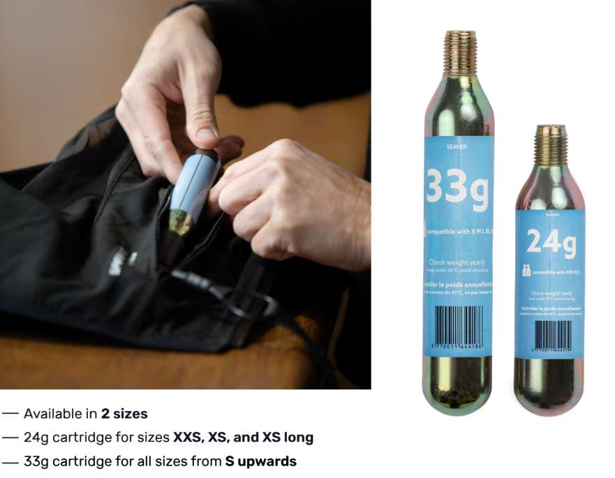 Seaver SAFEFIT Air Vest - CO2 Cartridges