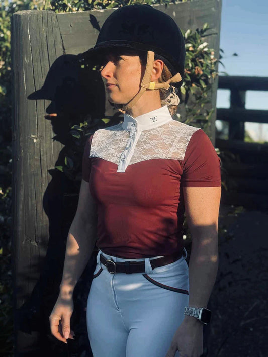 Claret Lace Competition Shirt