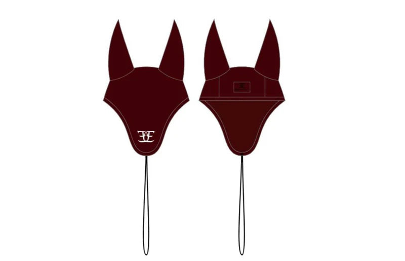 Equestrian Ear Bonnet (Burgundy)