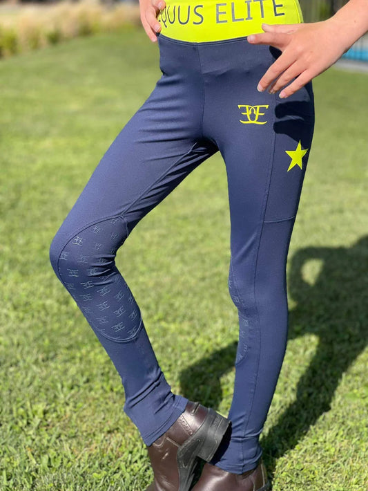 Equus Elite Kids Tights (Hi Vis)